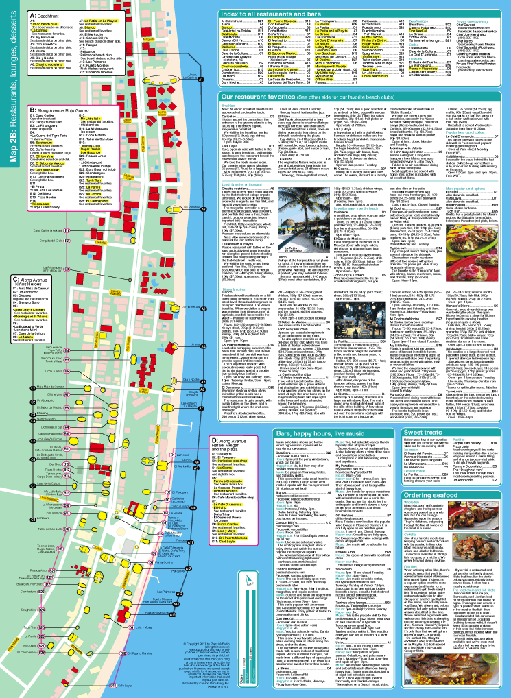 Map of Puerto Morelos restaurants