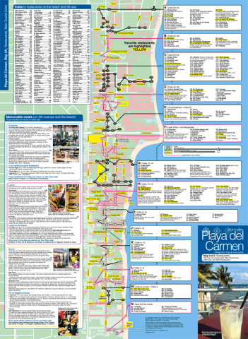 Map of Playa del Carmen restaurants